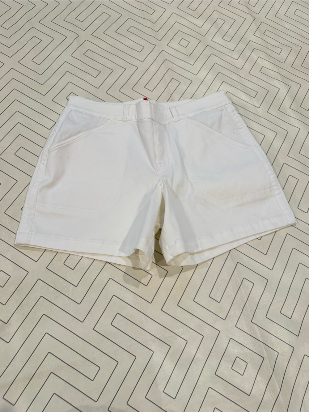 SPANX Stretch Twill White Shorts